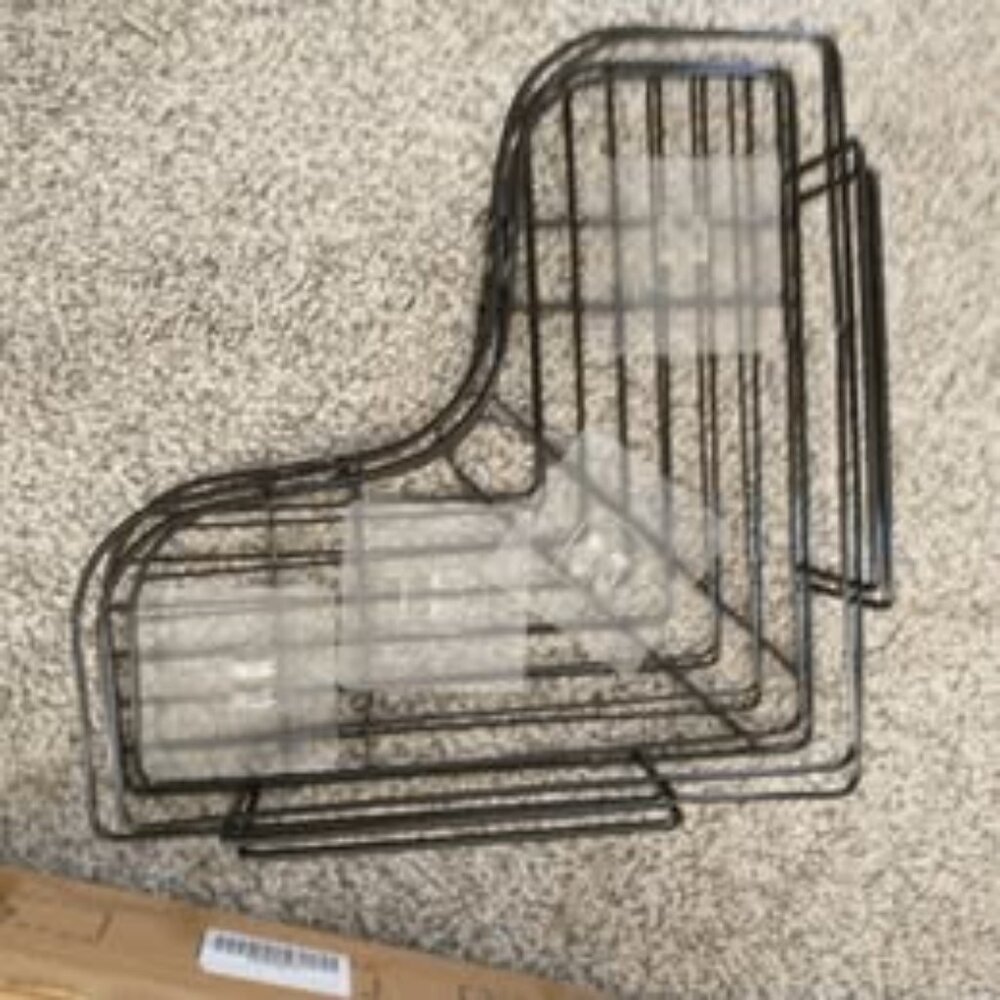 New in Box 2 Black Shower Shelves